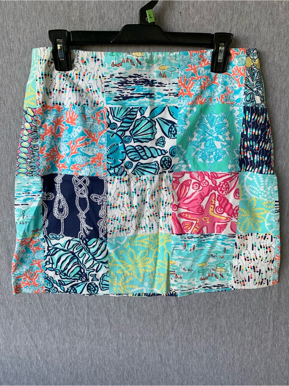 Lilly Pulitzer Patchwork Seashell Nautical Seashore Skirt Women’s Size 6 Beach